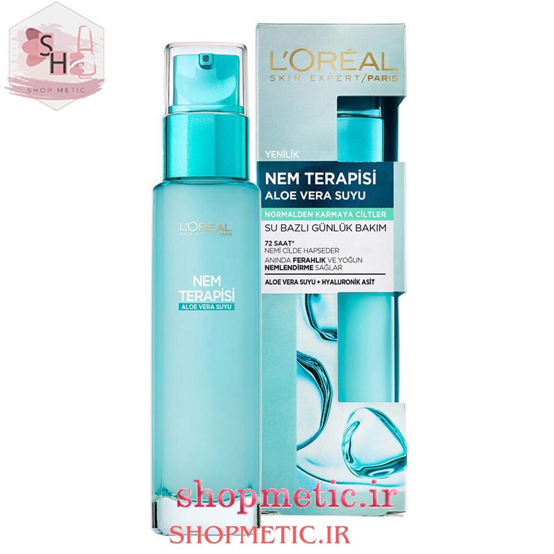 سرم آبرسان پوست مختلط و چرب لورال Hydra Genius Aloe Water