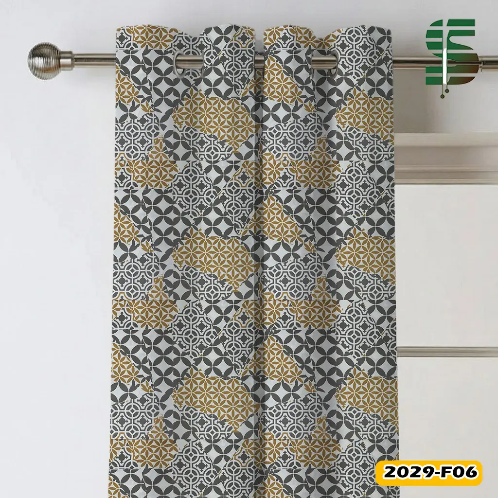 پرده لوردراپه طرح دار کد 2029F در 5 رنگ — تصویر ۸