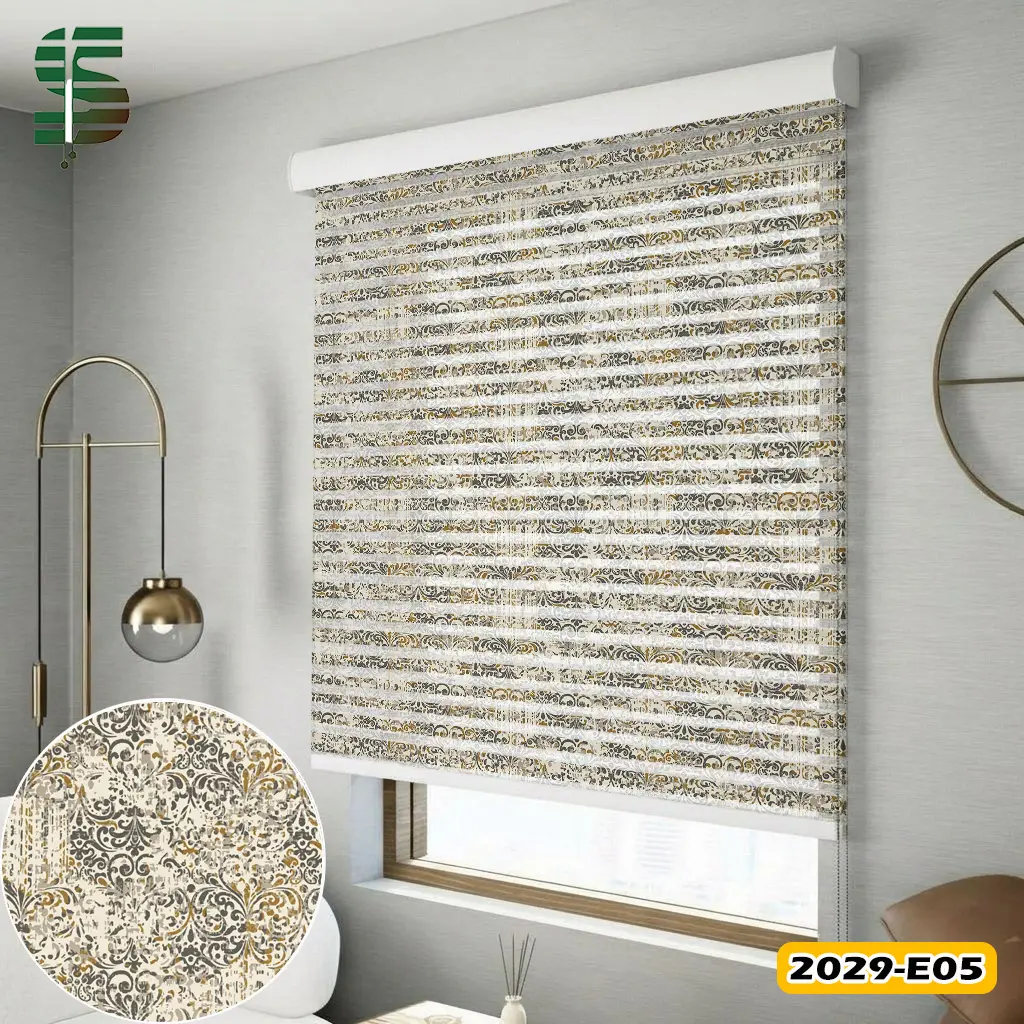 پرده لوردراپه طرح دار کد 2029E در 5 رنگ — تصویر ۸