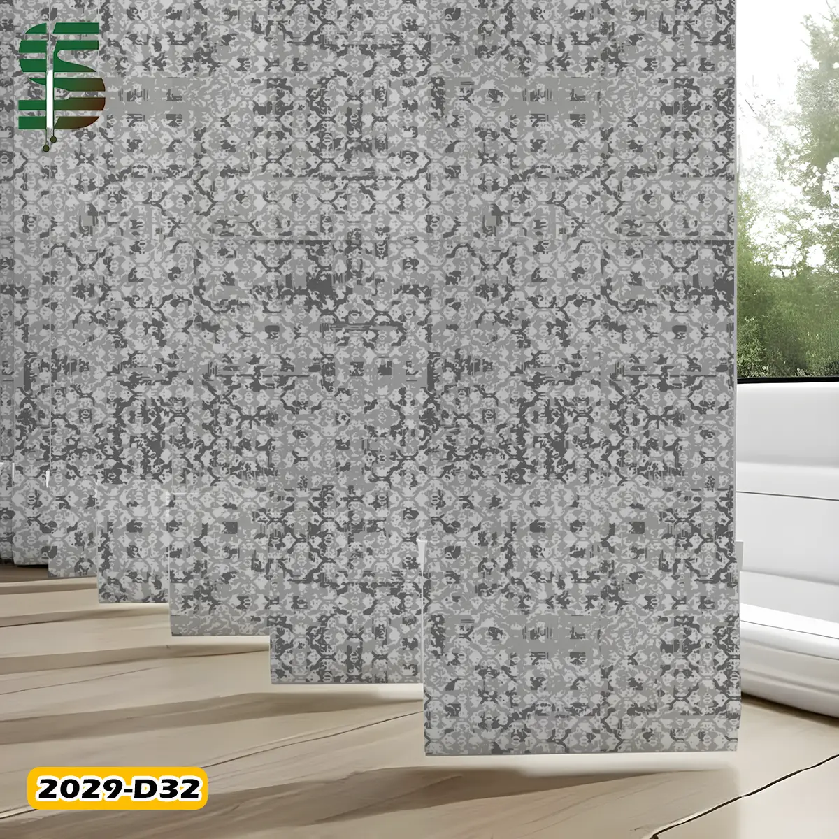 پرده پانچ طرح دار کد 2029D در 5 رنگ — تصویر ۷