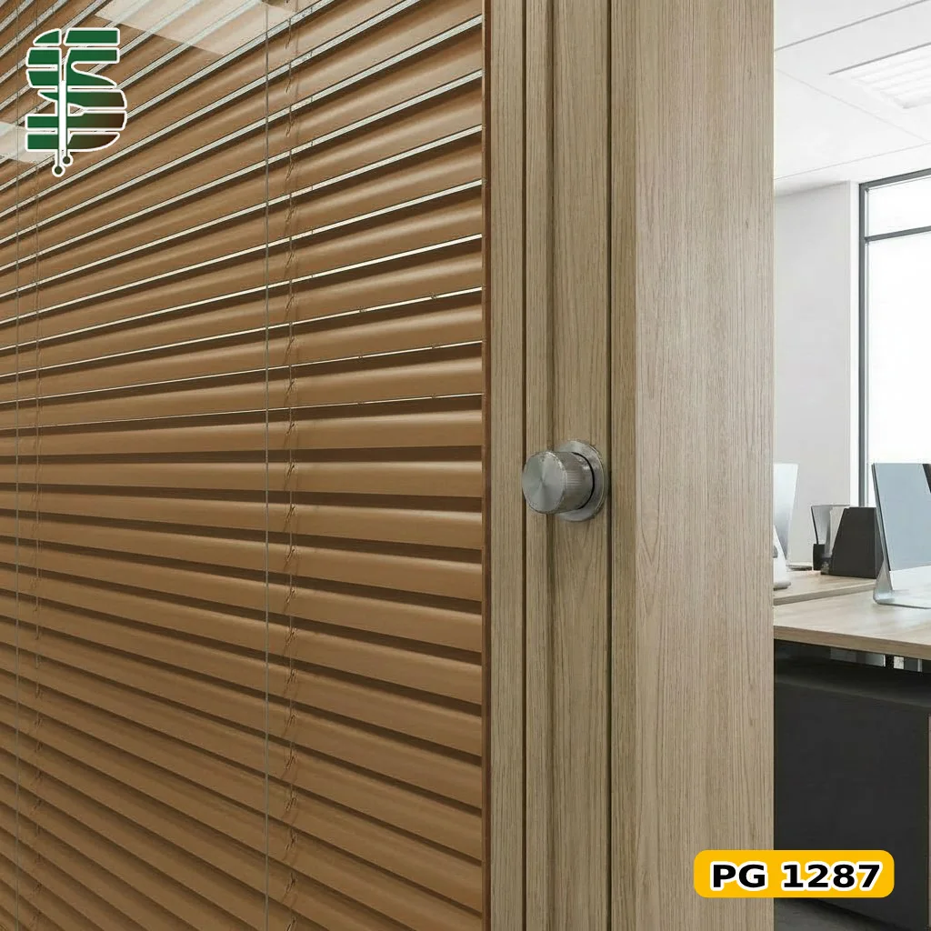 پرده کرکره ولومی داخل پارتیشن قهوه ای کد PG1287