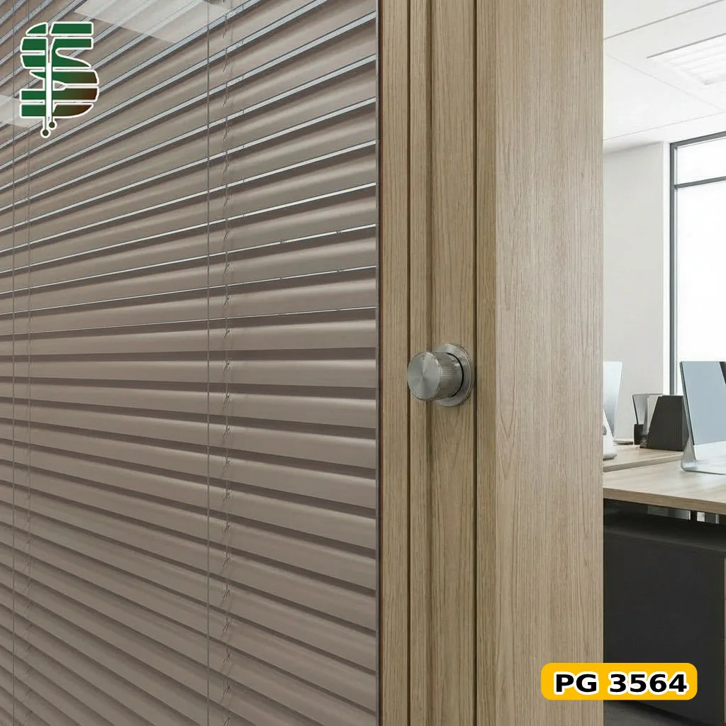 پرده کرکره ولومی داخل پارتیشن بژ کد PG3564 — تصویر ۲