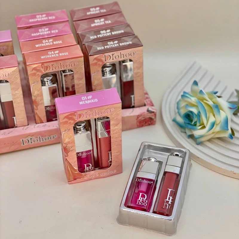 پک رژ و برق لب طرح دیور | Dior lipstick and lip gloss pack