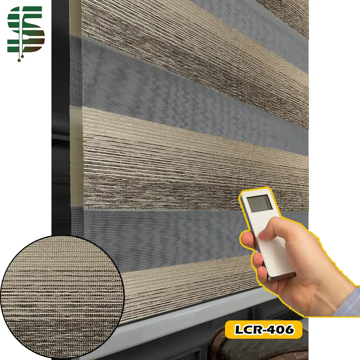 پرده زبرا برقی سه رنگ کد LCR در 6 طرح — تصویر ۴