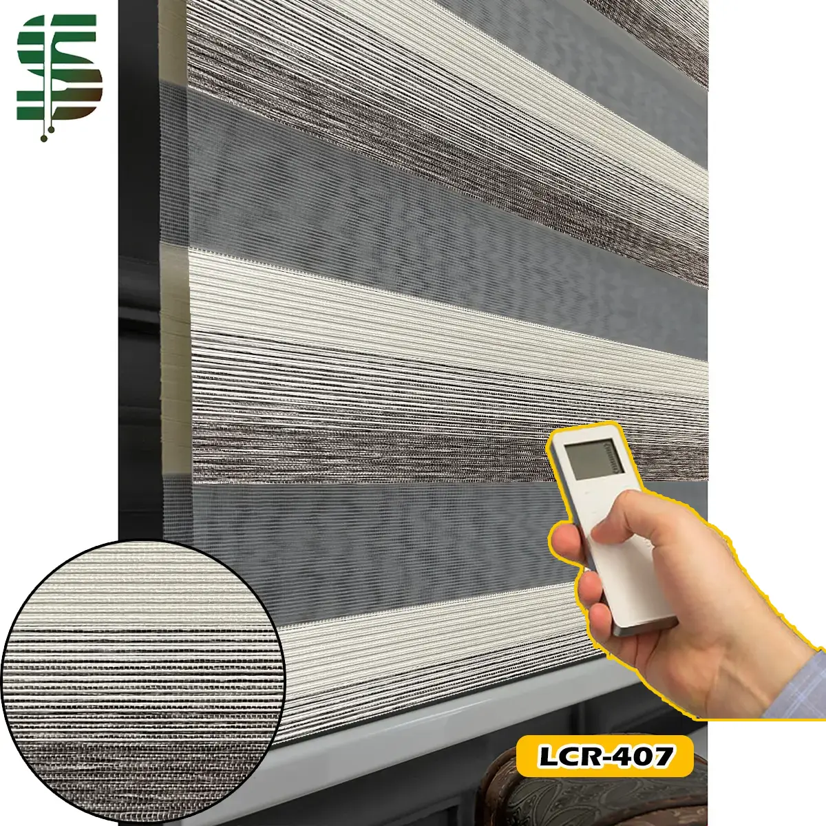 پرده زبرا برقی سه رنگ کد LCR در 6 طرح — تصویر ۵