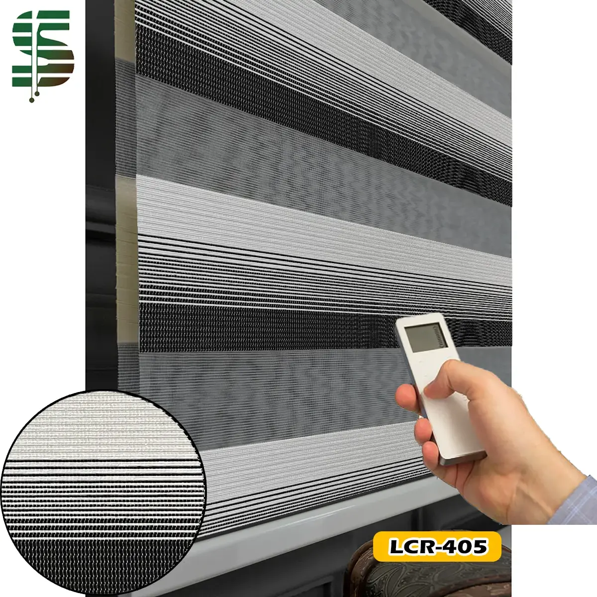 پرده زبرا برقی سه رنگ کد LCR در 6 طرح — تصویر ۳