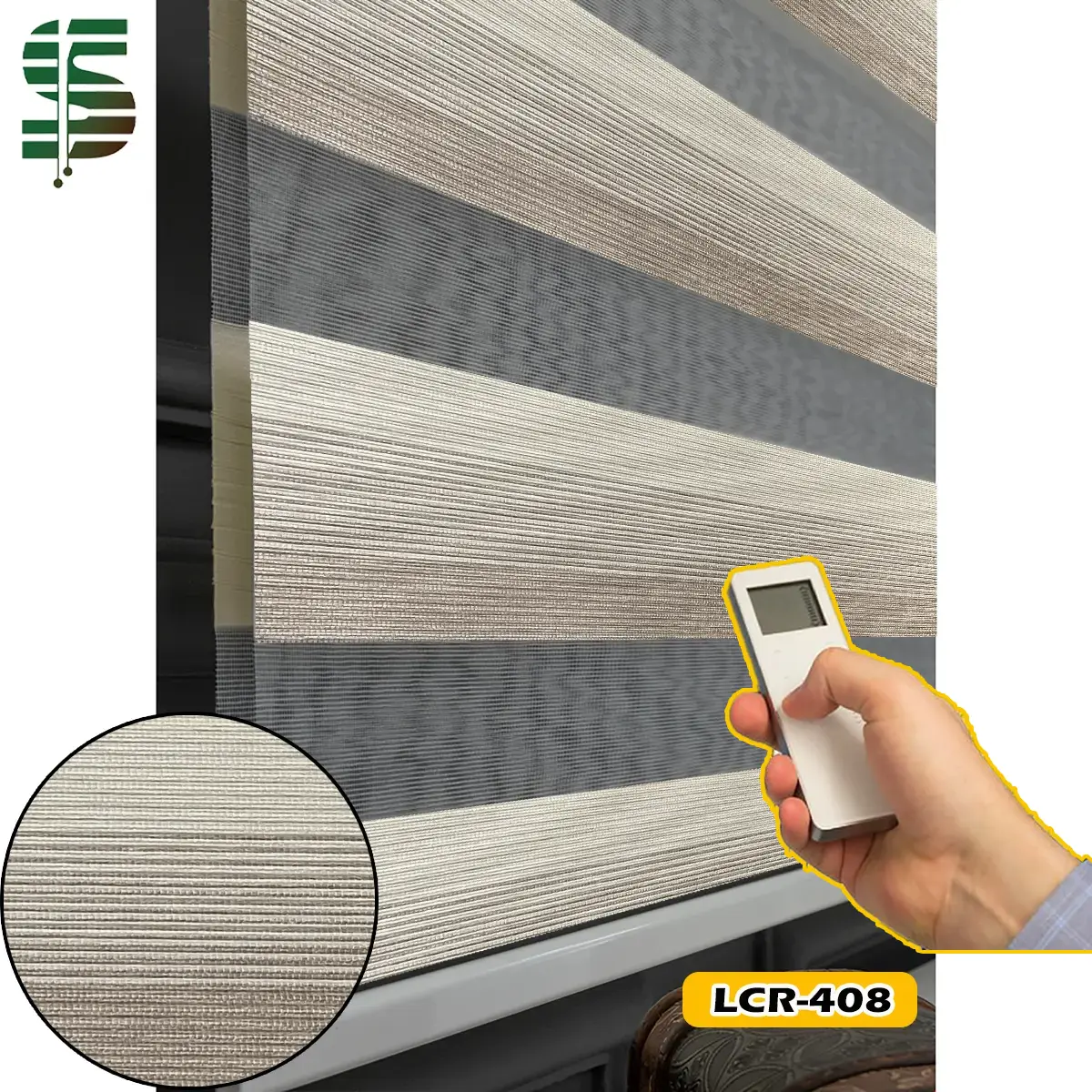 پرده زبرا برقی سه رنگ کد LCR در 6 طرح — تصویر ۶