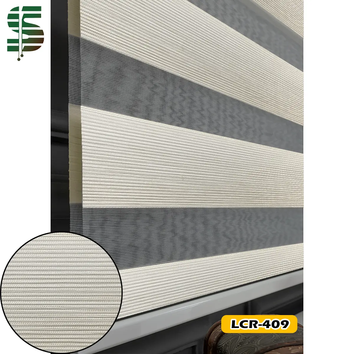 پرده زبرا طرح چوب سه رنگ LCR در 6 طرح — تصویر ۷
