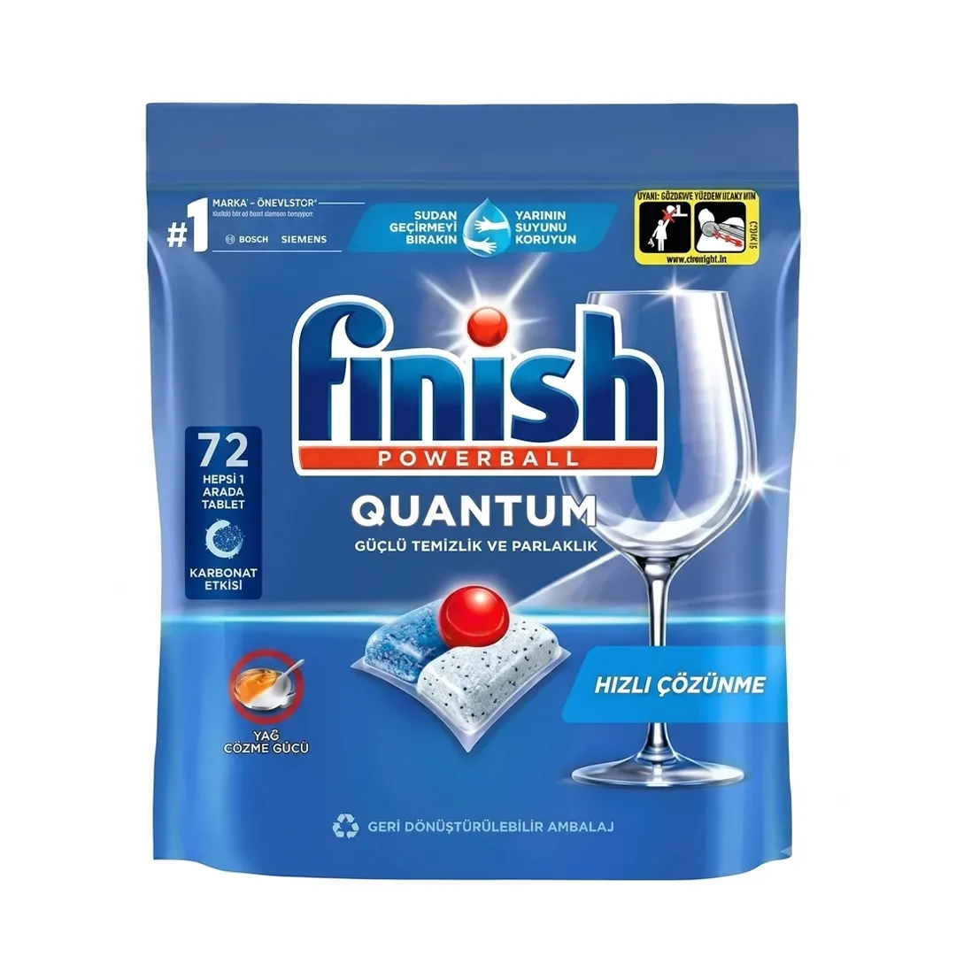 قرص ماشین ظرفشویی فینیش مدل کوانتوم بسته 72عددیFinish Quantom Powerball