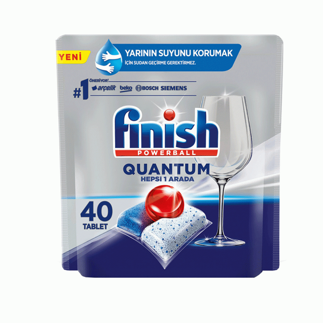 قرص ماشین ظرفشویی فینیش مدل کوانتوم بسته 40عددیFinish Quantom Powerball — تصویر ۳