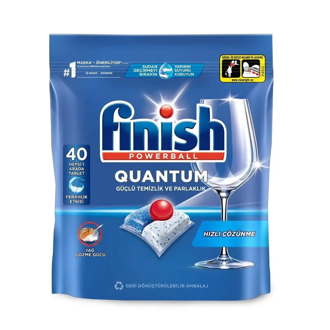 قرص ماشین ظرفشویی فینیش مدل کوانتوم بسته 40عددیFinish Quantom Powerball — تصویر ۲