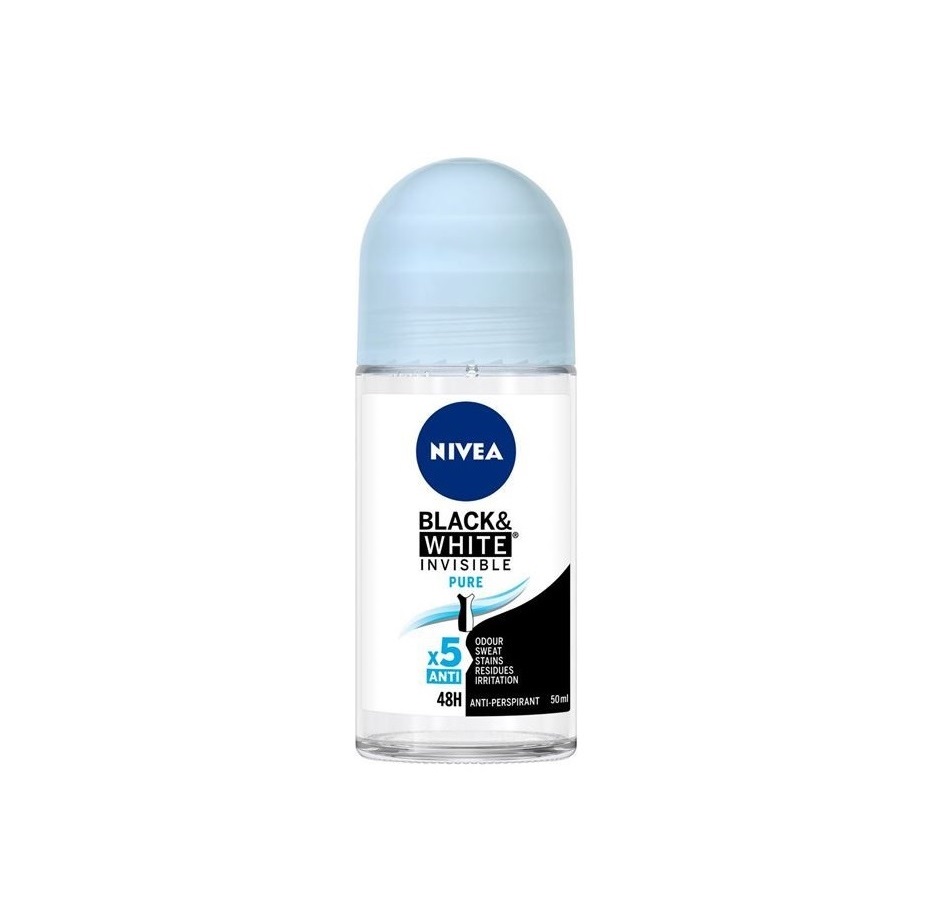 رول ضدتعریق زنانه Black & White x5 نیوآ INVISIBLE PURE در 50میل