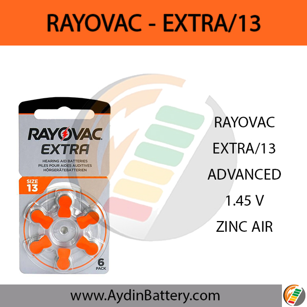 باتری سمعکی ریوواک RAYOVAC – HEARING AID 13