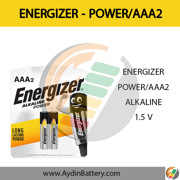باتری نیم قلمی آلکالاین انرجایزر ENERGIZER-AAA2 POWER — تصویر ۲