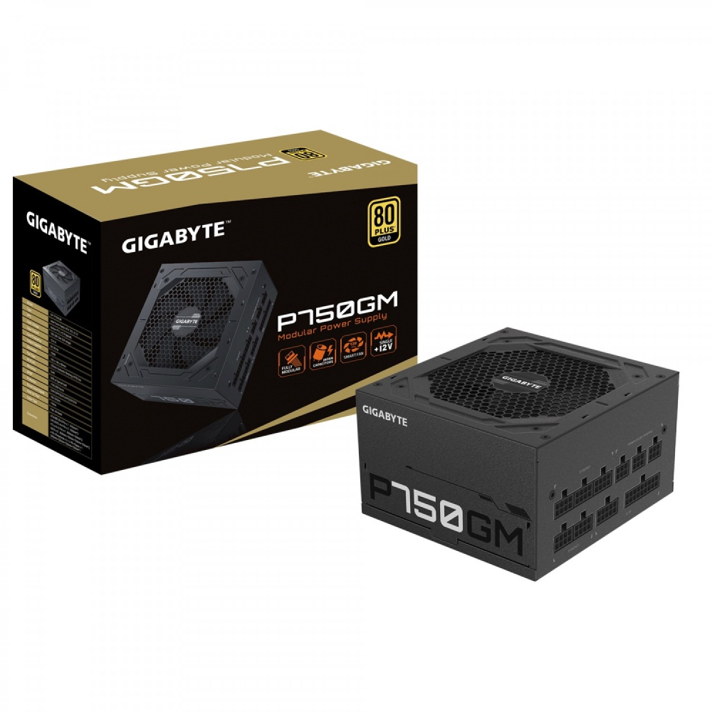 منبع تغذیه کامپیوتر گیگابایت مدل P750GM 80 Plus Gold توان 750 وات