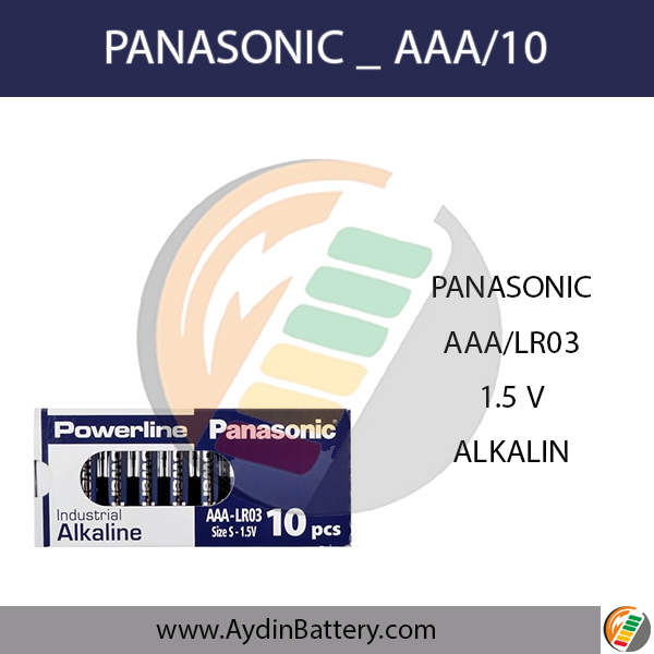 باتری نیم قلمی آلکالاین پاناسونیک PANASONIC-AAA10 — تصویر ۲