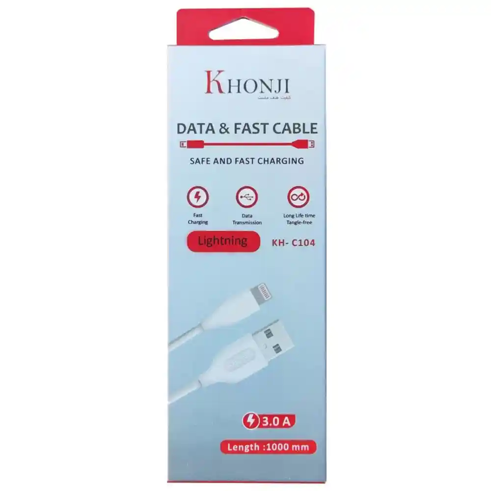 کابل USB به لایتنینگ خنجی KH-C104 Lightning iphone Khonji