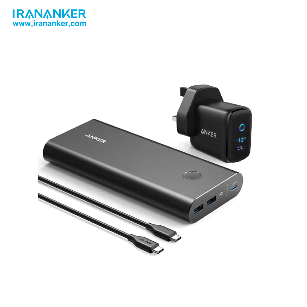 شارژر همراه انکر ۴۵وات PowerCore+ 26800 PD به همراه شارژر 30 وات -مدل B1376