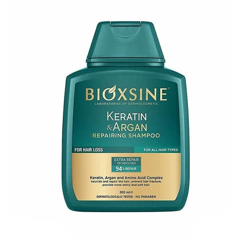 شامپو کراتینه ضد ریزش بیوکسین سبز Bioxcin حجم ۳۰۰ میلی لیتر