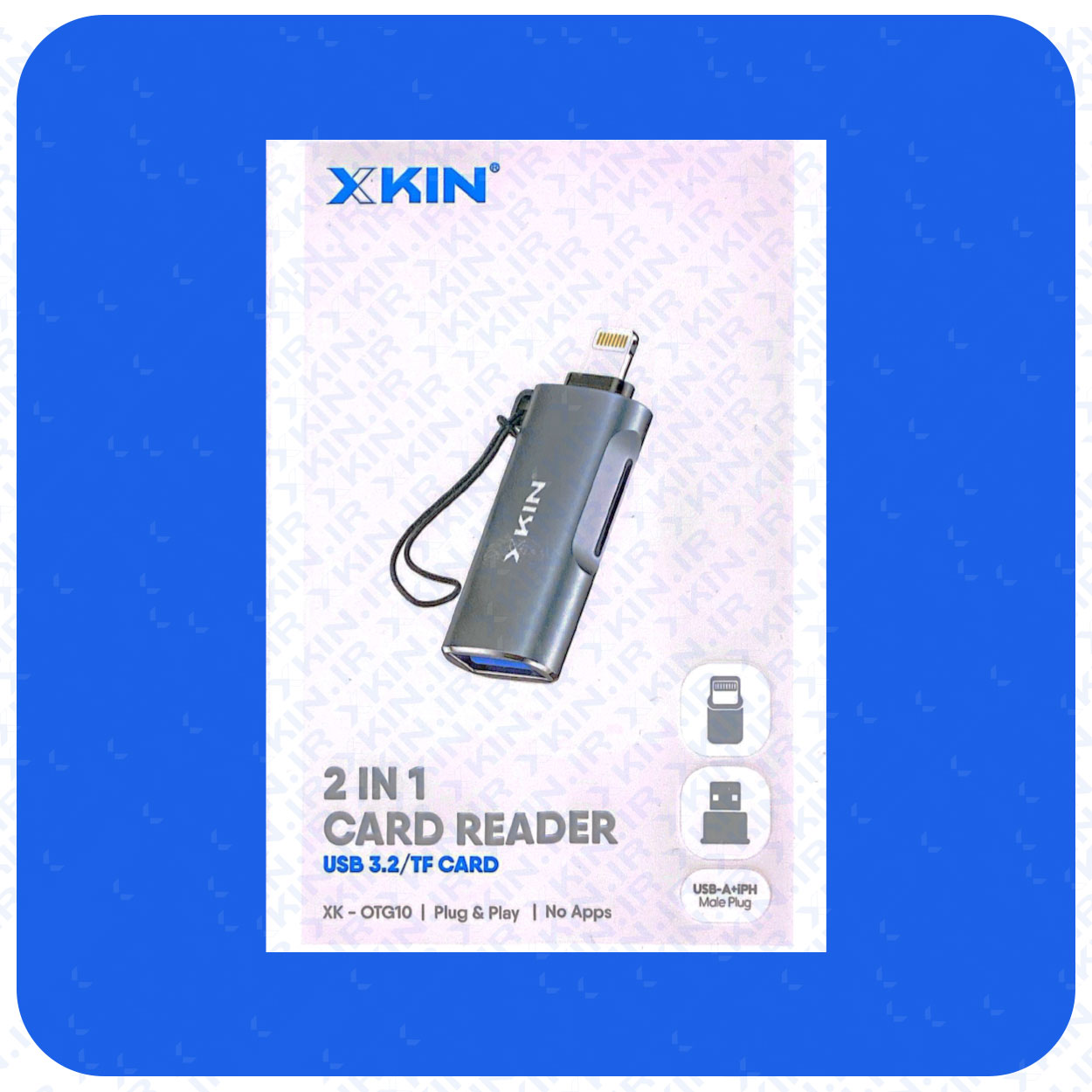 مبدل چندکاره OTG ایکس‌کین مدل OTG10 – اتصال USB و کارت حافظه TF به پورت Lightning اپل با سرعت 480 مگابایت