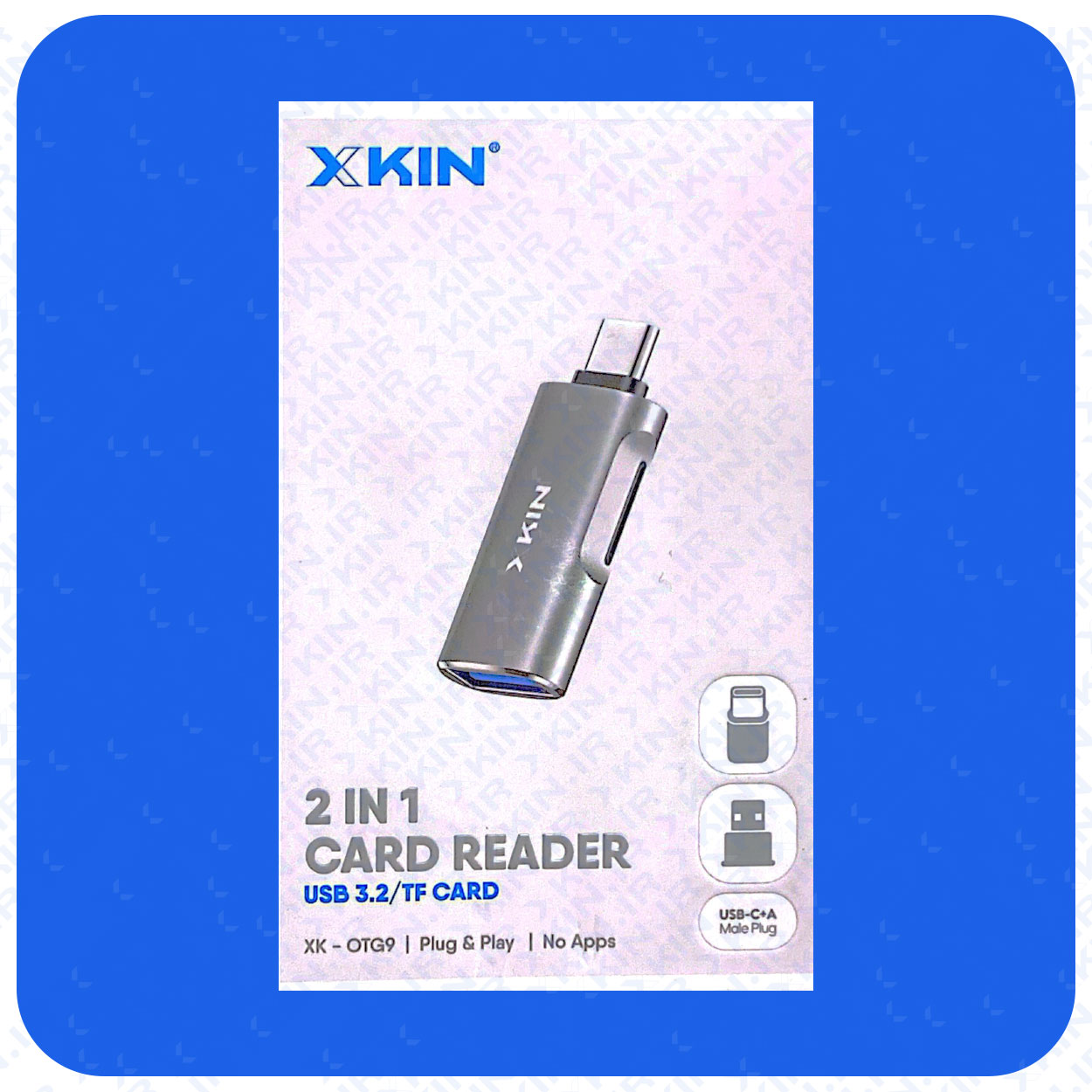 مبدل چندکاره OTG ایکس‌کین مدل OTG9 – اتصال USB و کارت حافظه TF به پورت Type-C با سرعت 480 مگابایت — تصویر ۲
