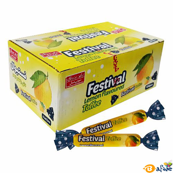 تافی مدادی فستیوال شیرین عسل طعم لیمو بسته ۱۰۰ عددی