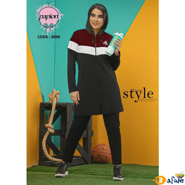 ست مانتو و شلوار کلاهدار آدیداس کد 80902
