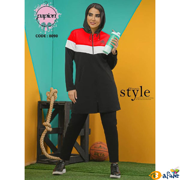 ست مانتو و شلوار کلاهدار آدیداس کد 8090