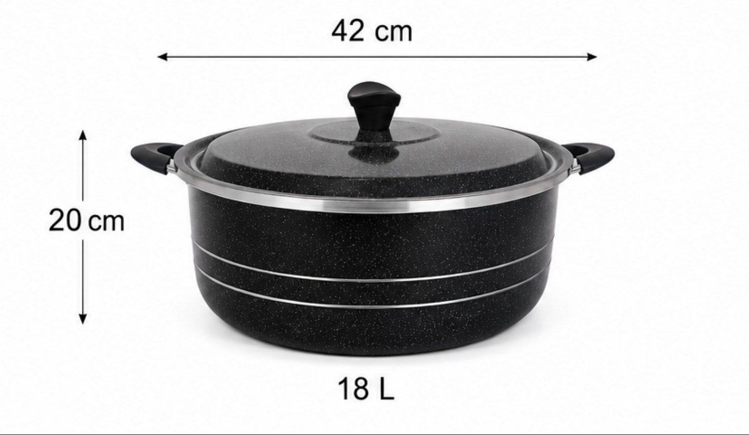 قابلمه گرانیتی زرفام و تک جام و پروفا و زردیس سایز 42