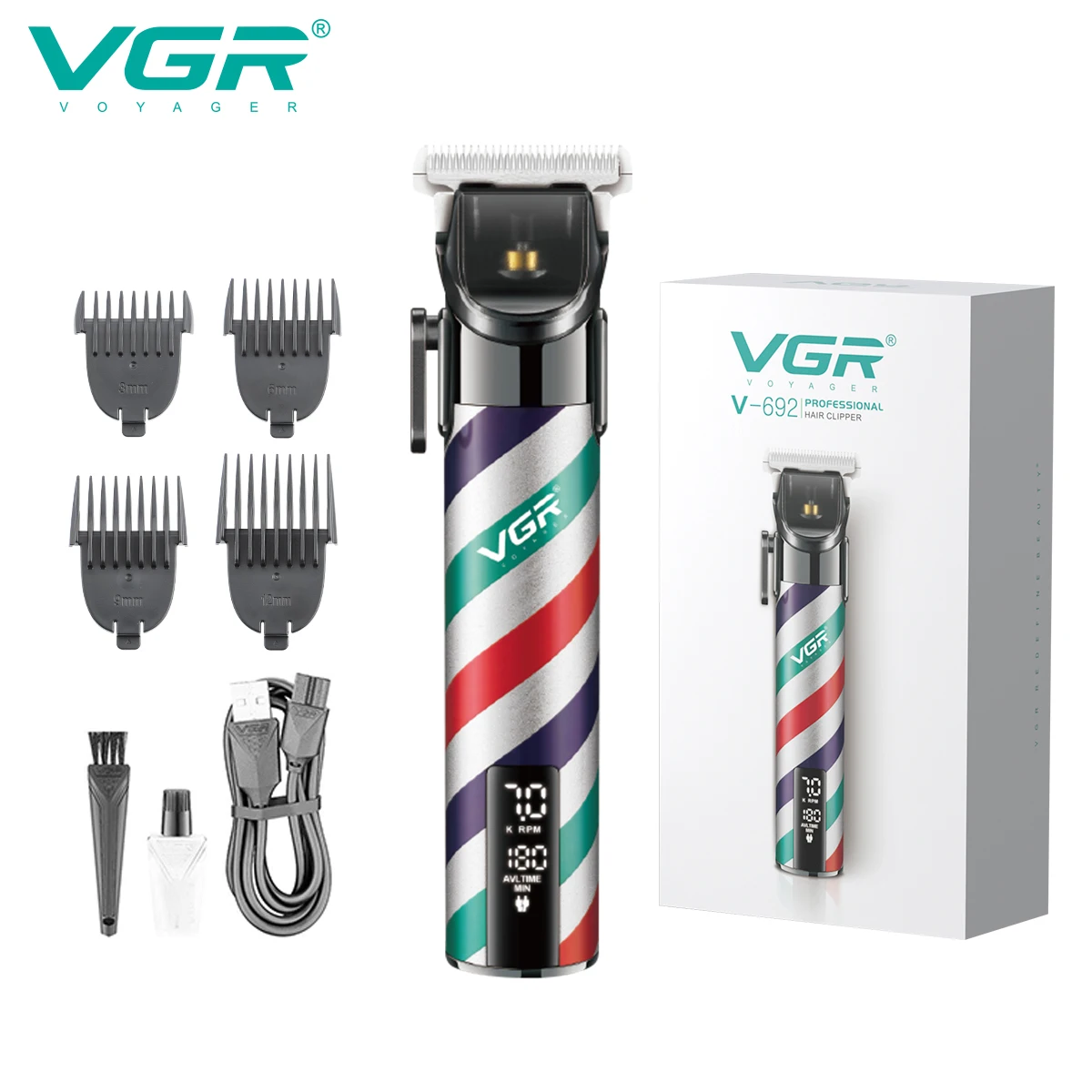ماشین اصلاح موی سر و صورت وی جی آر مدل V-692 — تصویر ۶