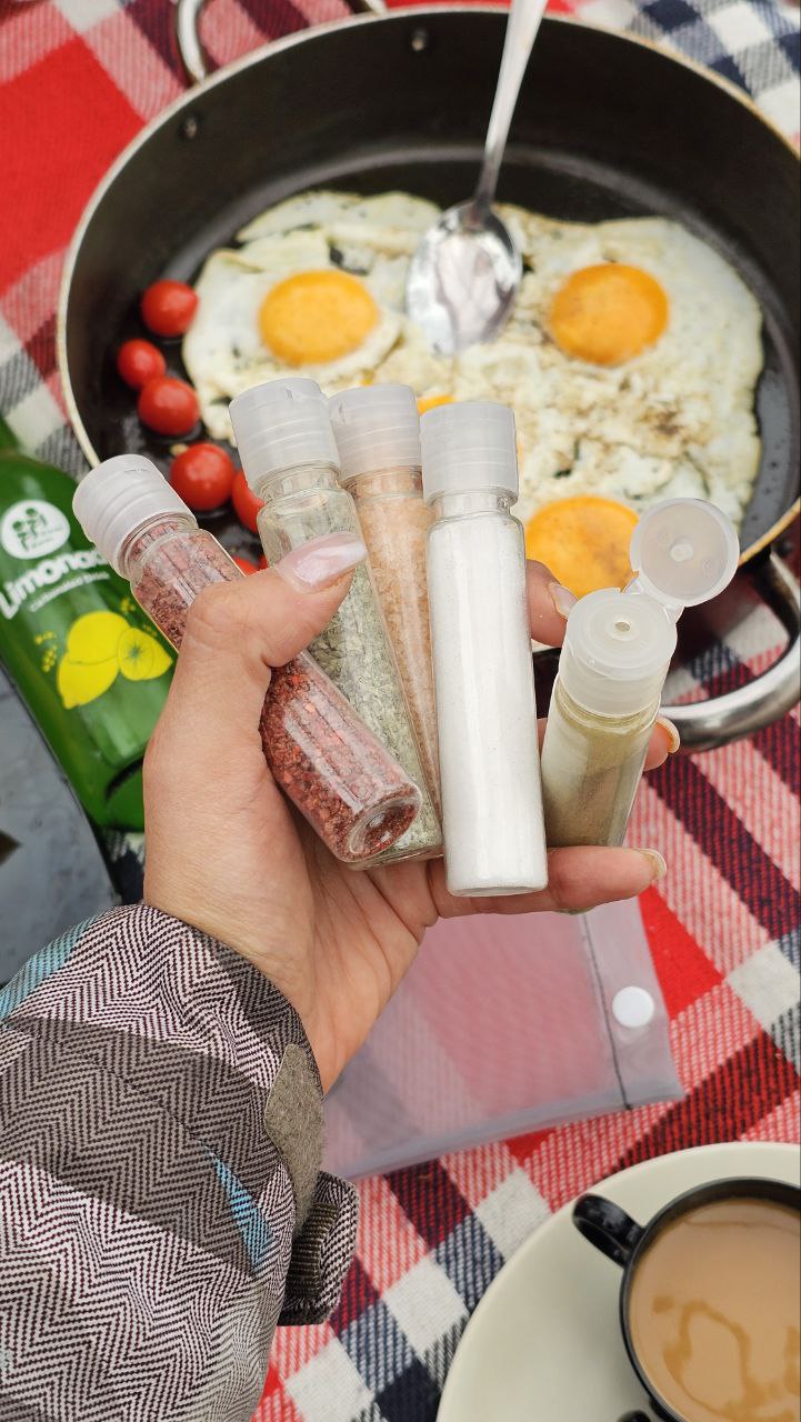 پک ادویه پاش 5 عددی لوله ای کیف توری لیمو کمپ — تصویر ۳