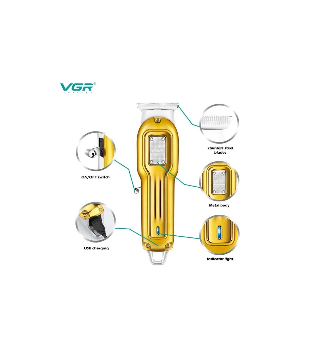 ماشین اصلاح موی سر و صورت وی جی آر مدل V-919 — تصویر ۴