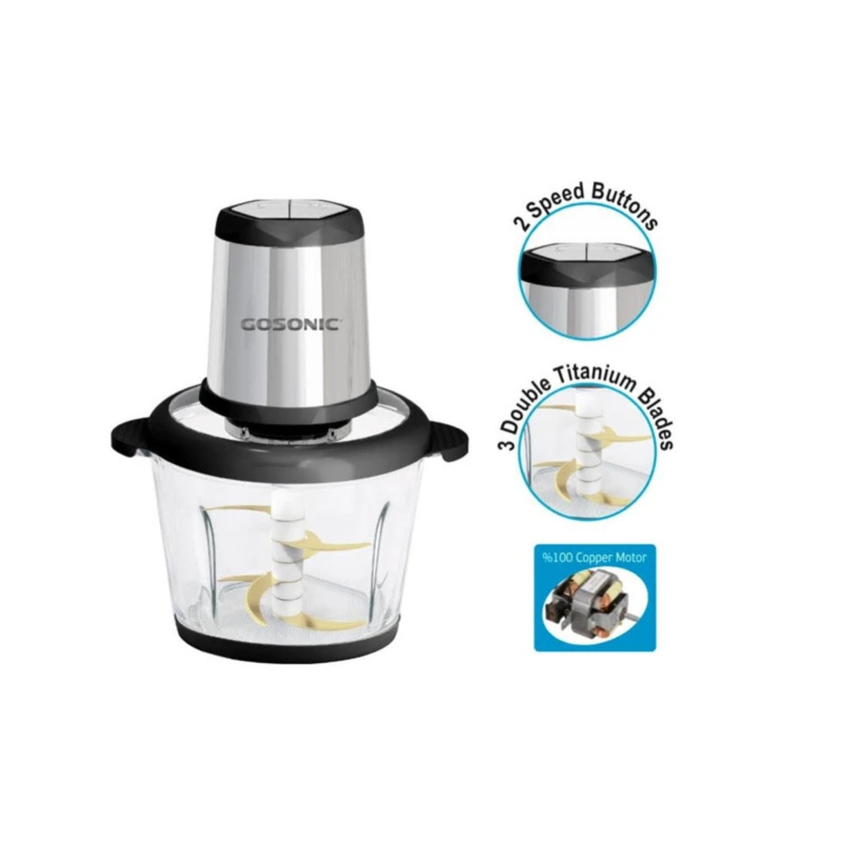 خردکن 3.3 لیتری گوسونیک مدل GSC-603 — تصویر ۴