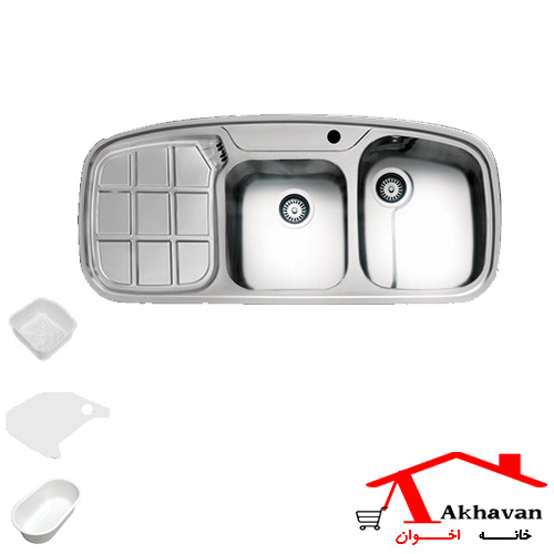 سینک ظرفشویی توکار کد 6cr اخوان