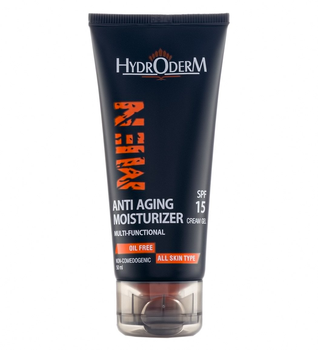 کرم ژل مرطوب کننده و ضد چروک آقایان هیدرودرم spf15 (50 میل)