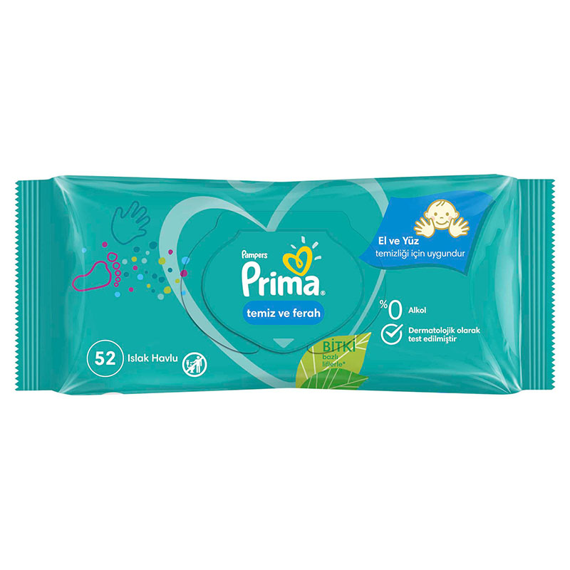 دستمال مرطوب گیاهی 72 عددی پریما Prima