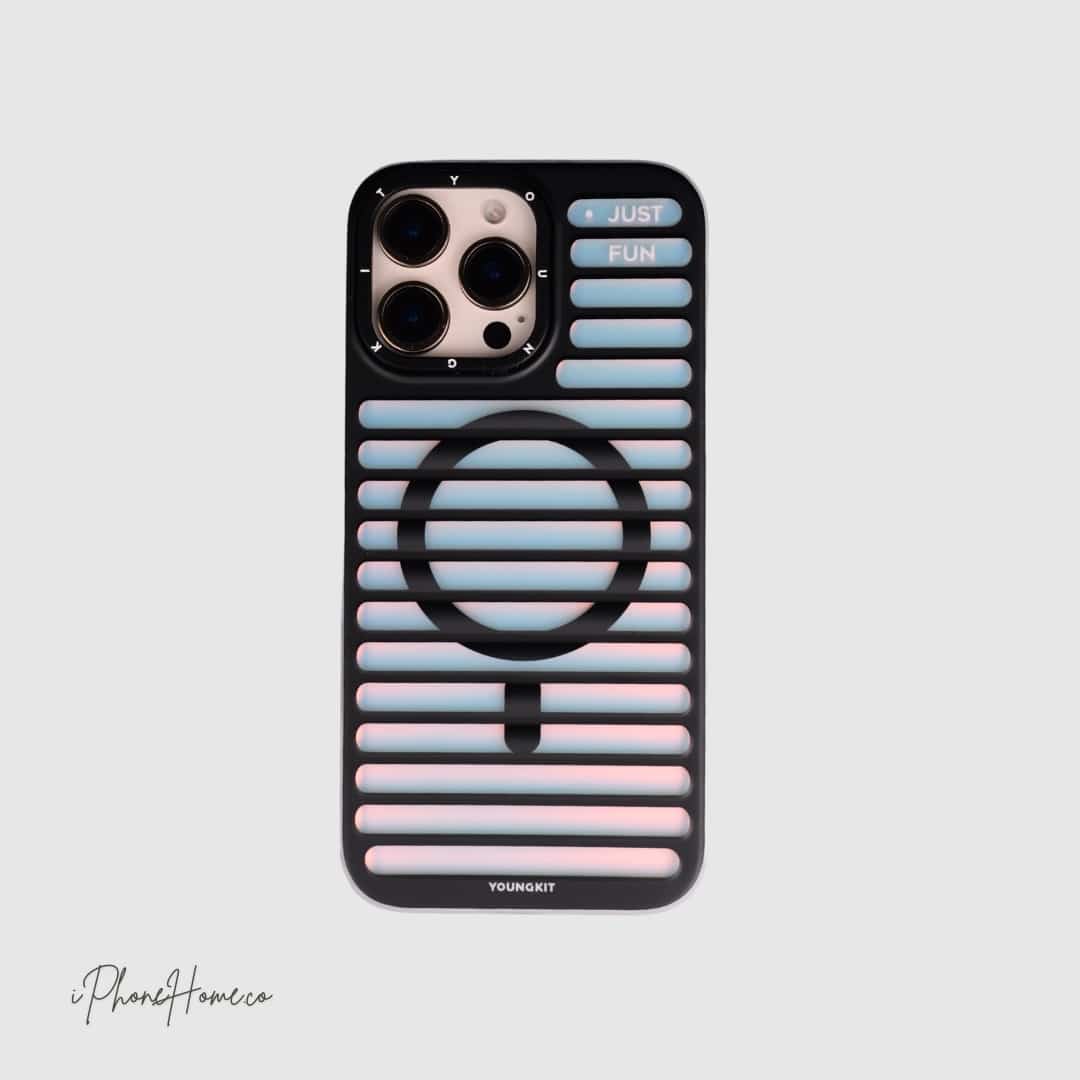 قاب یانگ کیت JustFun پافری هولوگرامی مناسب iPhone 16 Pro (7239)