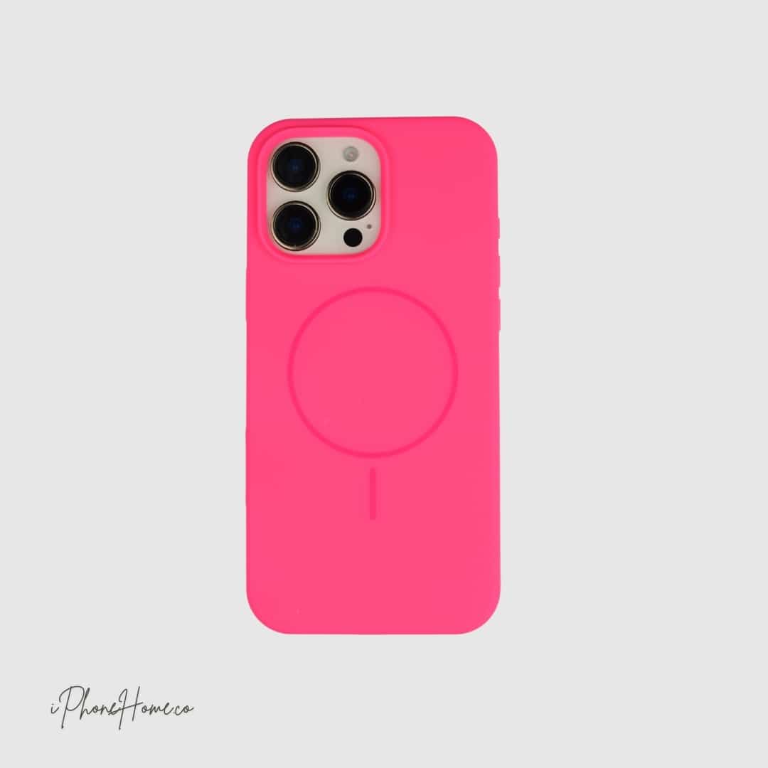 قاب سیلیکونی Case مگ سیف ارغوانی مناسب iPhone 16 Pro Max (7107)