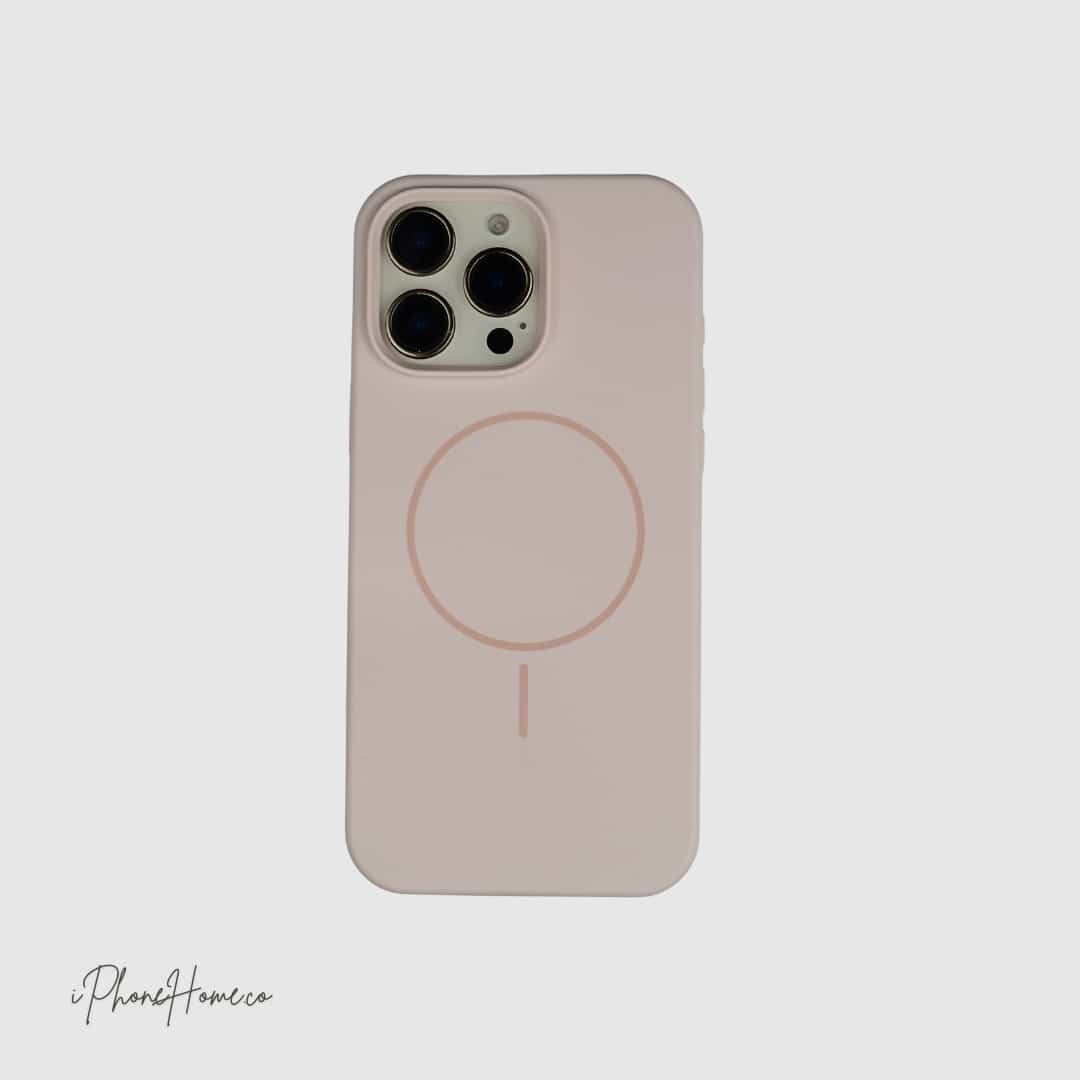 قاب سیلیکونی Case مگ سیف صورتی مناسب iPhone 16 Pro (7111)