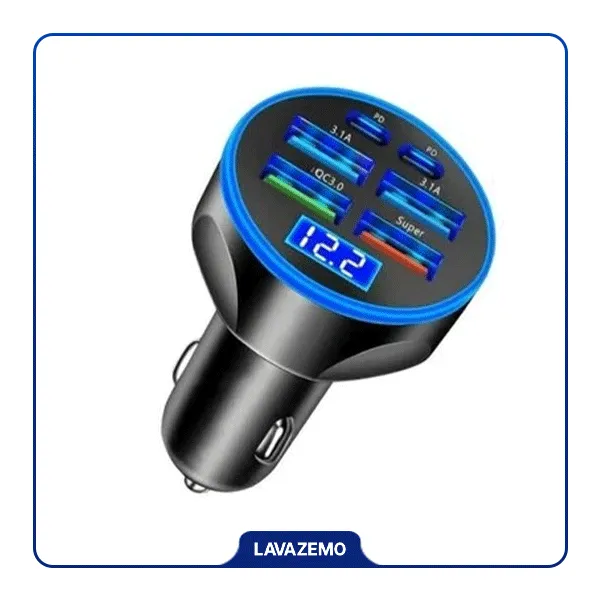 شارژر فندکی 6 پورت فست شارژ YY‑C35