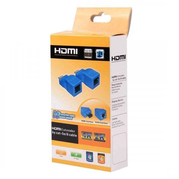 افزایش طول HDMI توسط یک کابل LAN شبکه 30 متری — تصویر ۳