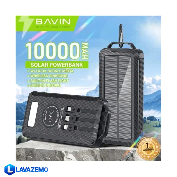 پاوربانک Bavin مدل Y‑PC1117 با ظرفیت 10000 میلی‌آمپر — تصویر ۶