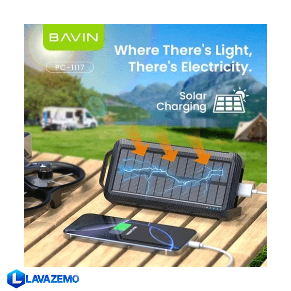 پاوربانک Bavin مدل Y‑PC1117 با ظرفیت 10000 میلی‌آمپر — تصویر ۵