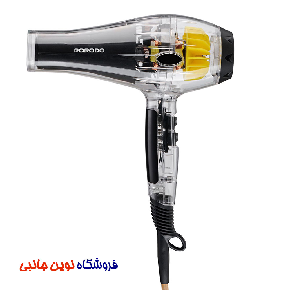 سشوار کریستالی پرودو مدل LFST106 ظرفیت 2000 وات ا Porodo LFST106 Lifestyle Crystal Shell Hair Dryer (تک / عمده )