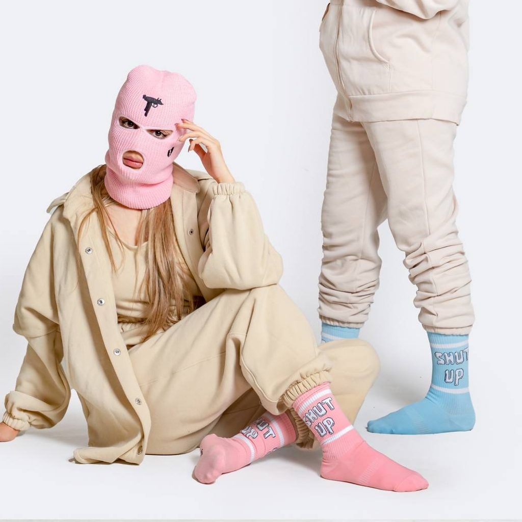 جوراب ساقدار ورزشی طرح SHUT UP — تصویر ۲