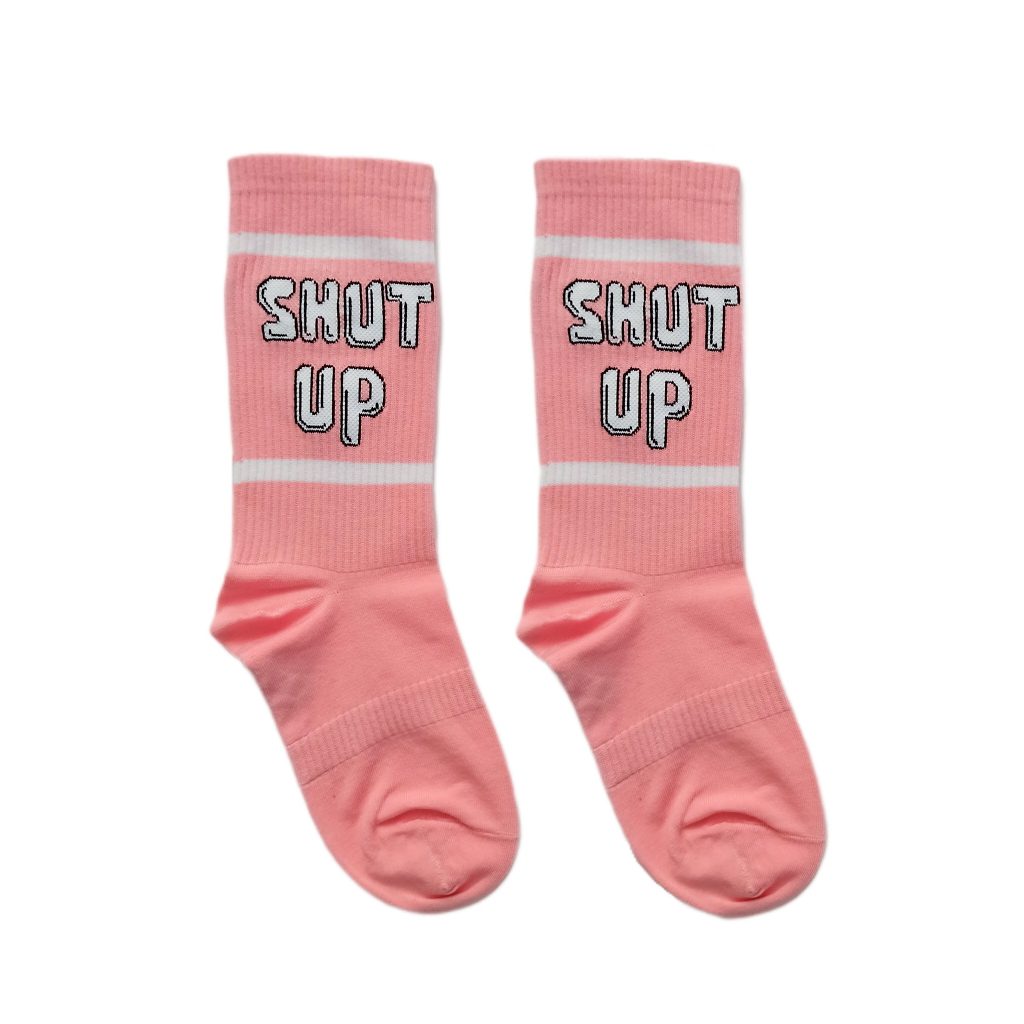 جوراب ساقدار ورزشی طرح SHUT UP — تصویر ۳