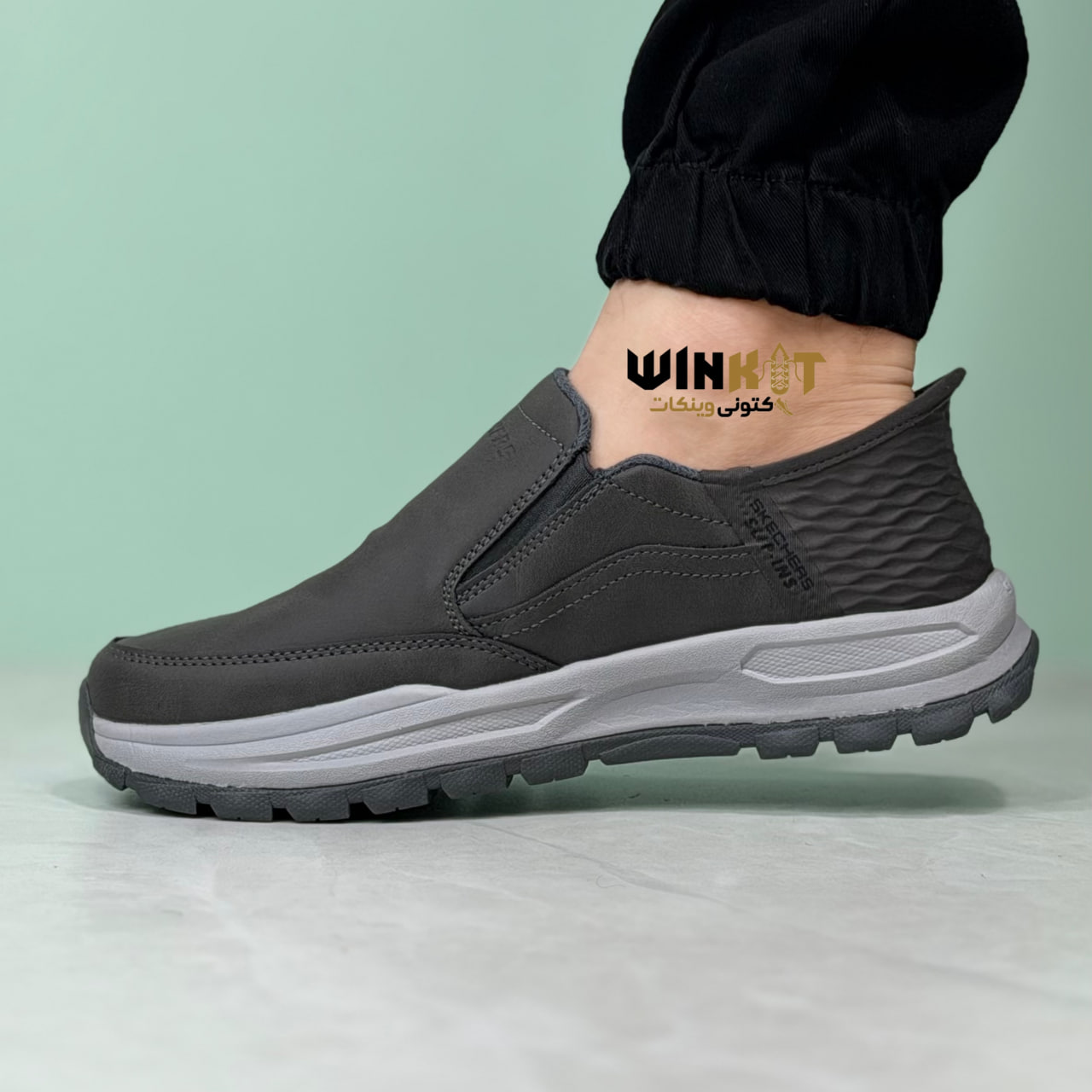 کفش اسکیچرز چرمی آسان پوش slip ins مردانه کد 1260 — تصویر ۴