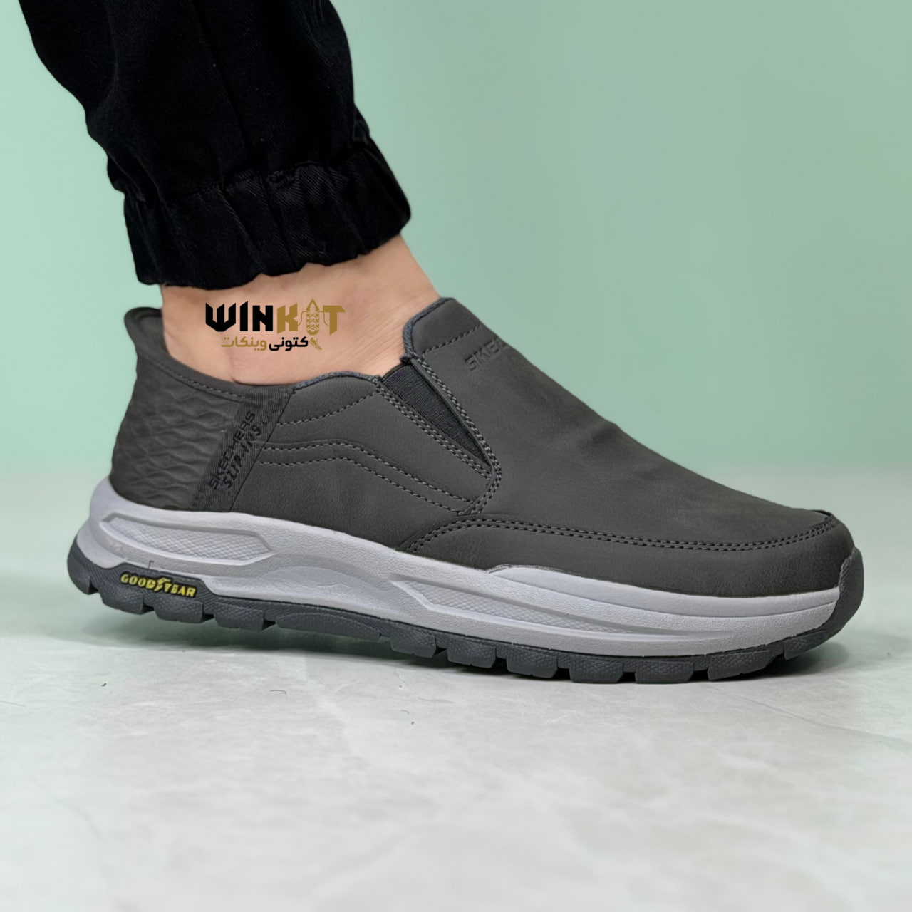 کفش اسکیچرز چرمی آسان پوش slip ins مردانه کد 1260