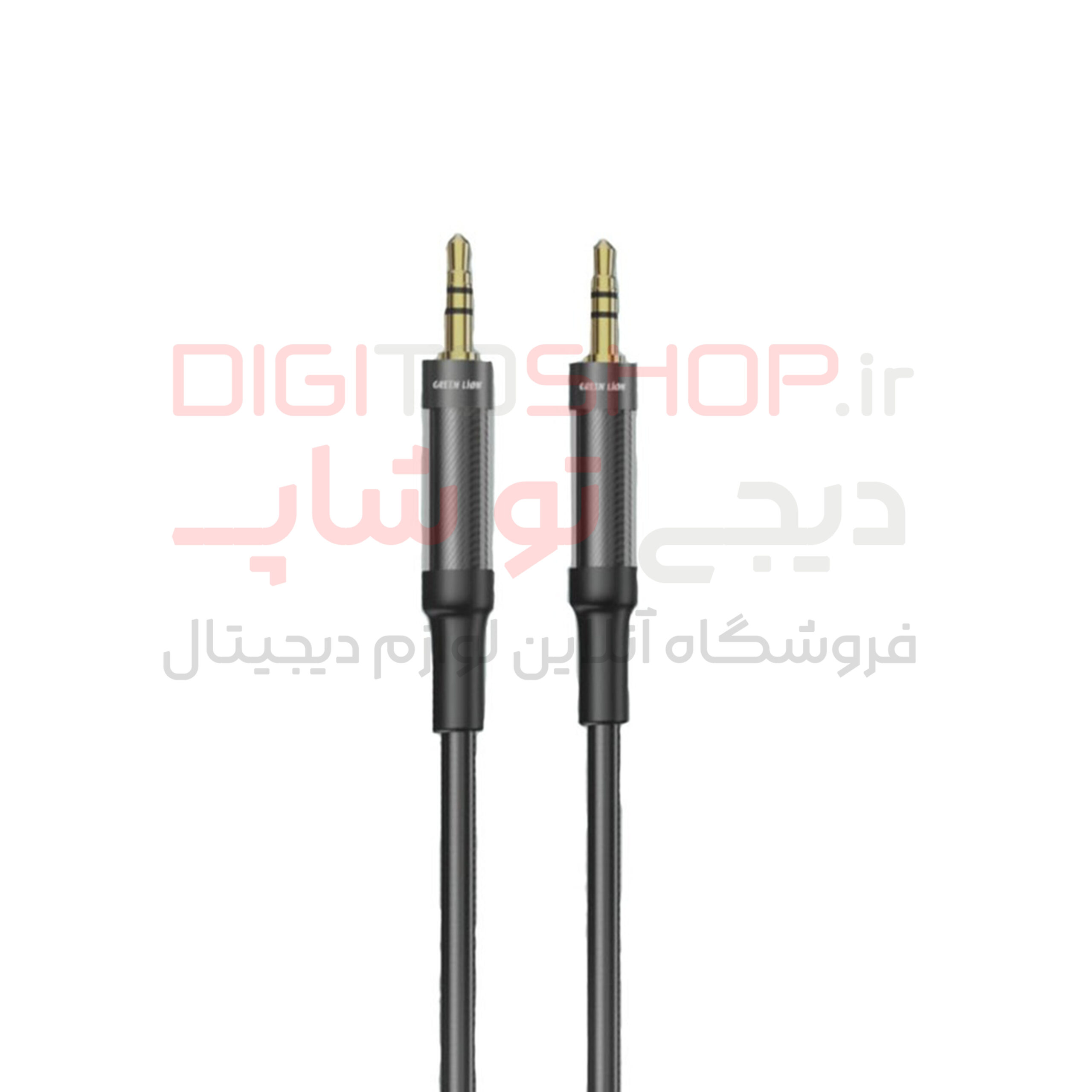 کابل AUX گرین لاین مدل Black Braided طول 1 متر مشکی — تصویر ۲