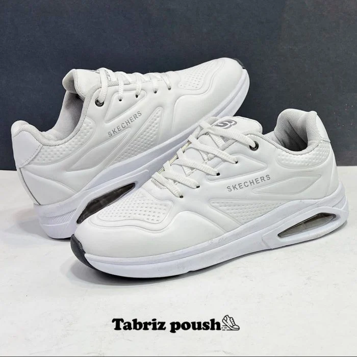کفش اسپرت طبی زیره کپسول دار مدل اسکیچرز رنگ سفید سایز 40 41 تبریز پوش — تصویر ۴